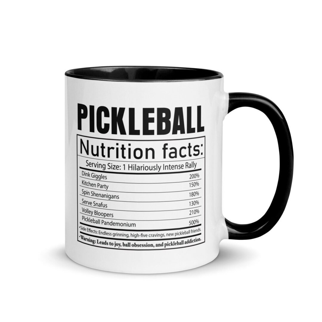 Pickleball Nutrition Facts Mug